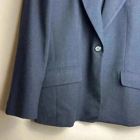 Vintage Women’s Blazer Evan Picone Navy 100% Worsted Wool Size 14 - Picture 8 of 12